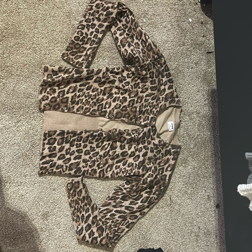 LEOPARD PRINT CARDIGAN/SIZE SMALL/COTTON ON